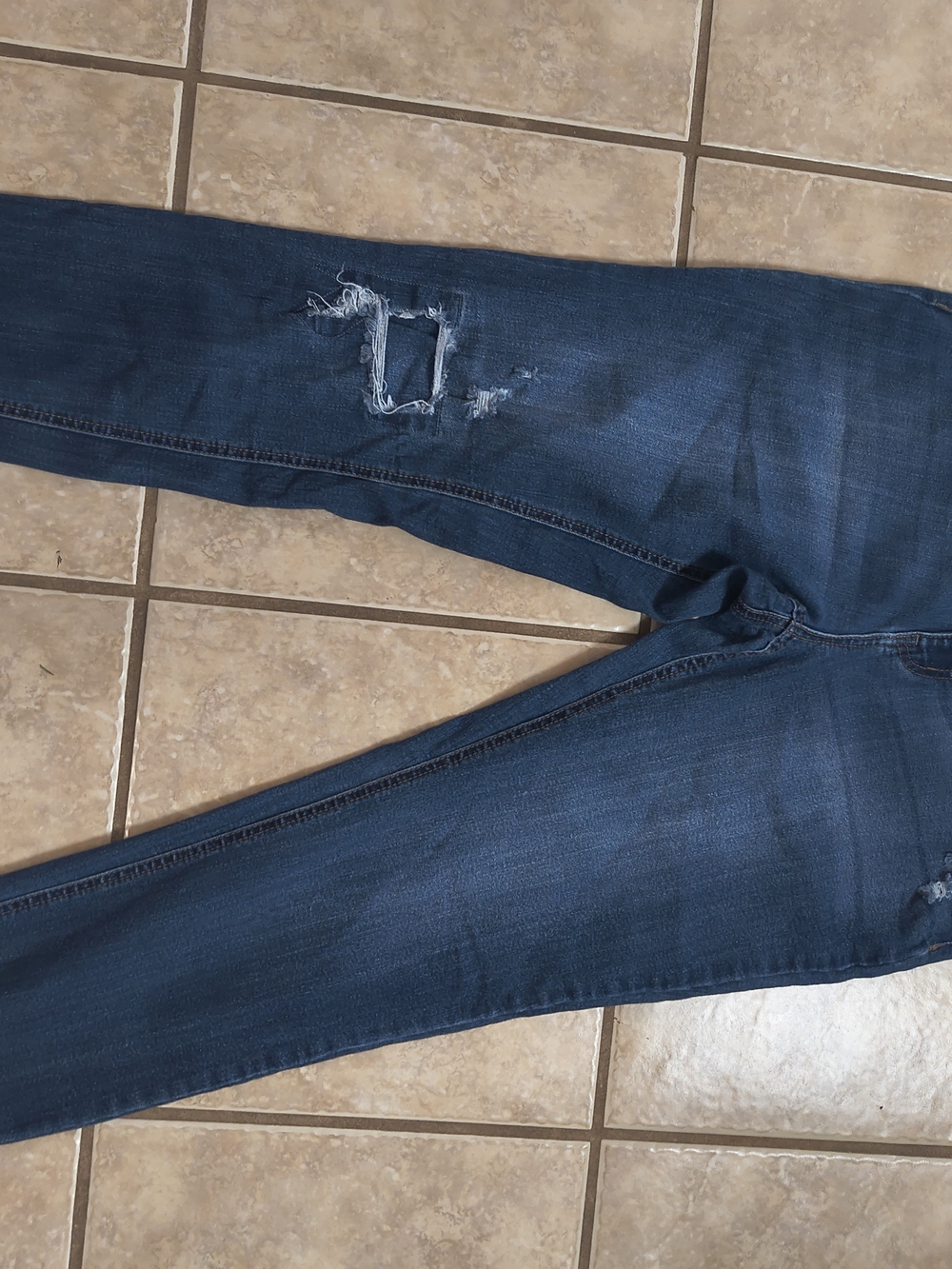 Women’s Established 1946 Dark Blue Distressed Skinny Jeans